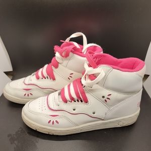 Vintage 80s Sasson White with Pink Accents Hi Tops Sz 6